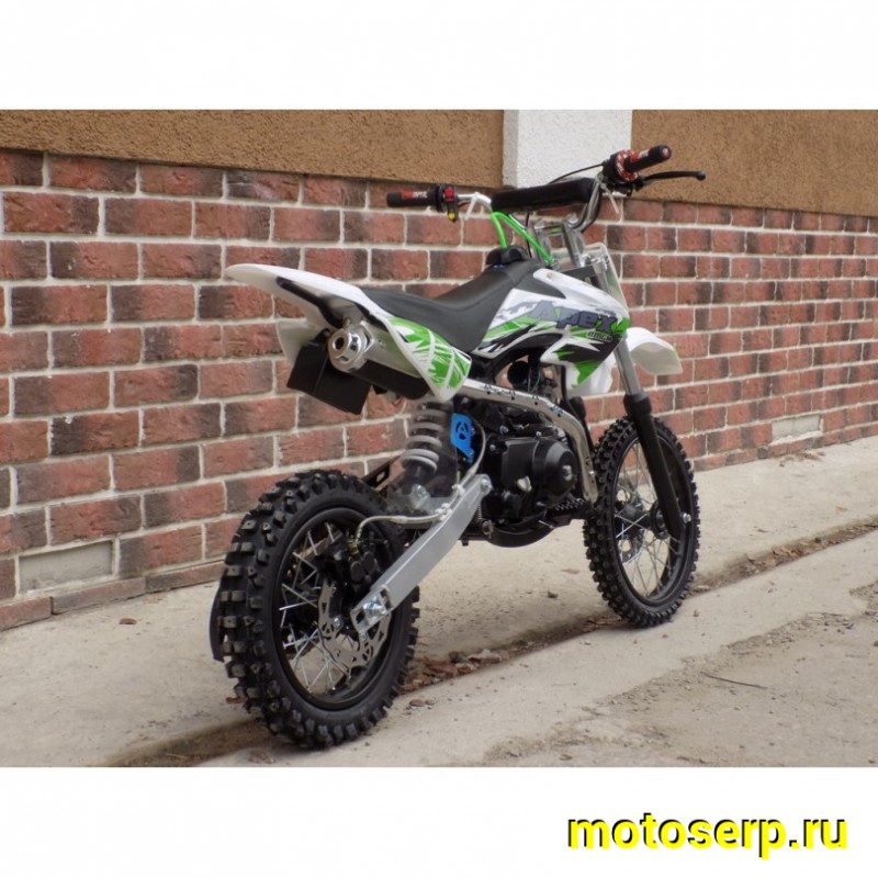 Купить  Питбайк Motoland APEX 10 зеленый (спортинв), 14/12, 4Т, 110cc, АВТОМАТ, эл-стартер, диск/диск (шт) (ML 11007 купить с доставкой по Москве и России, цена, технические характеристики, комплектация фото  - motoserp.ru