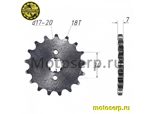 Купить  Звезда ведущая (428-18) 157FMI,163FML,166FMM, 169FMM и др. (CG,CB125-250) (шт) (ML 7108 купить с доставкой по Москве и России, цена, технические характеристики, комплектация фото  - motoserp.ru