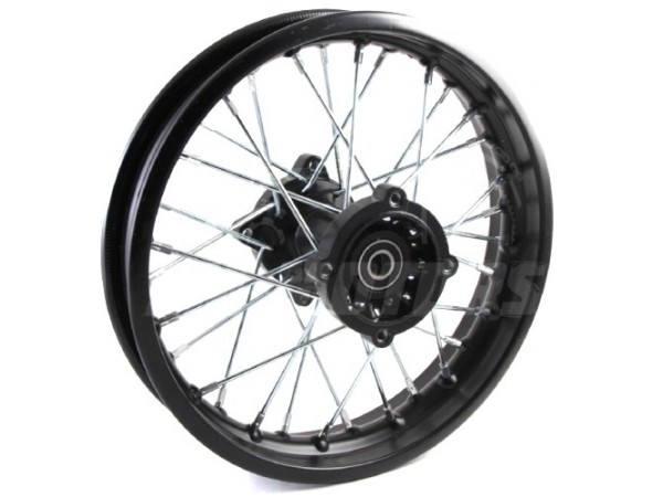 Купить  Колесо 12" заднее (диск колеса) спицованное 1.85-12" (d-15mm) (диск. 4x65) KAYO (шт) (SM 797-3542 купить с доставкой по Москве и России, цена, технические характеристики, комплектация фото  - motoserp.ru