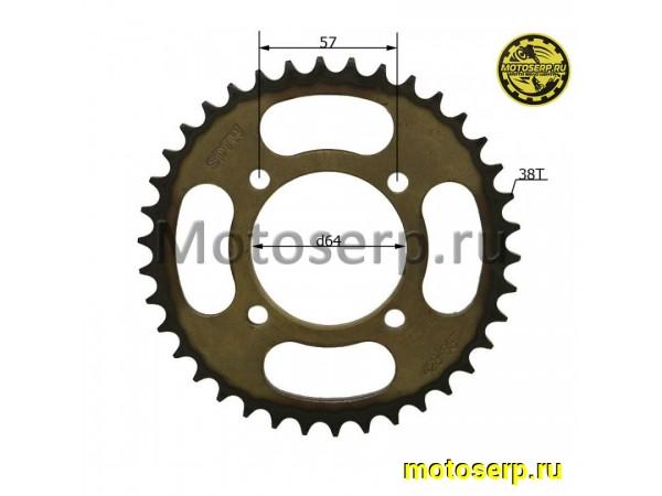 Купить  Звезда ведомая голая (венец) (428-38) (428-38T D-64mm, 4x57mm) Yamaha YBR125, Sigma (шт) (MM 30032 (ANKON 028971 купить с доставкой по Москве и России, цена, технические характеристики, комплектация фото  - motoserp.ru