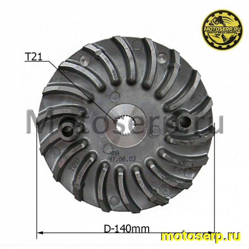 Купить  Шкив, щека, наружный переднего вариатора ATV300 VXL и др (щека D-140mm, 21зуб.) TW (шт) (0 купить с доставкой по Москве и России, цена, технические характеристики, комплектация фото  - motoserp.ru