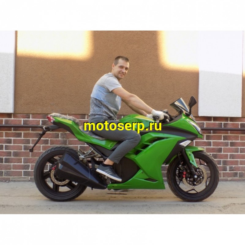 Купить  ====Электромотоцикл Kawasaki Ninja (Кавасаки Ниндзя) 3000W, Кислотные аккум, торм. диск./диск.,кол. 17"/17" (шт) (MOTO-SKUTER купить с доставкой по Москве и России, цена, технические характеристики, комплектация фото  - motoserp.ru