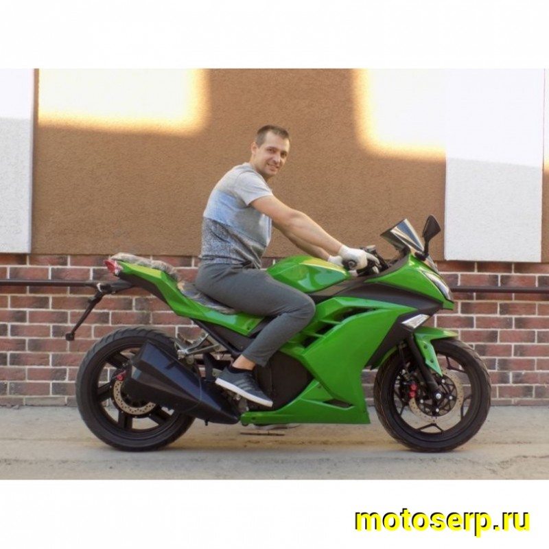 Купить  ====Электромотоцикл Kawasaki Ninja (Кавасаки Ниндзя) 3000W, Кислотные аккум, торм. диск./диск.,кол. 17"/17" (шт) (MOTO-SKUTER купить с доставкой по Москве и России, цена, технические характеристики, комплектация фото  - motoserp.ru
