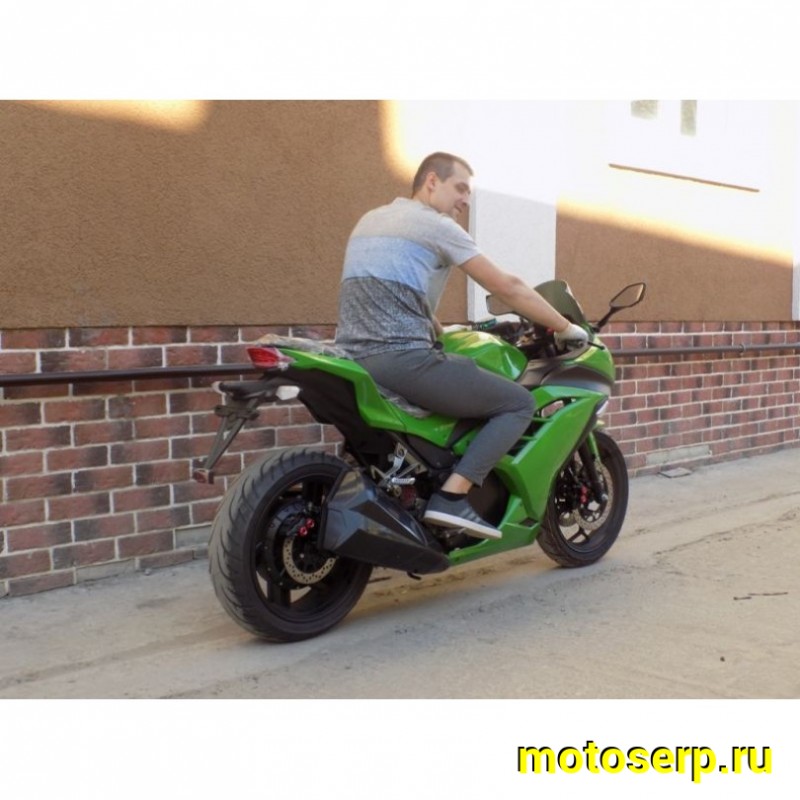 Купить  ====Электромотоцикл Kawasaki Ninja (Кавасаки Ниндзя) 3000W, Кислотные аккум, торм. диск./диск.,кол. 17"/17" (шт) (MOTO-SKUTER купить с доставкой по Москве и России, цена, технические характеристики, комплектация фото  - motoserp.ru