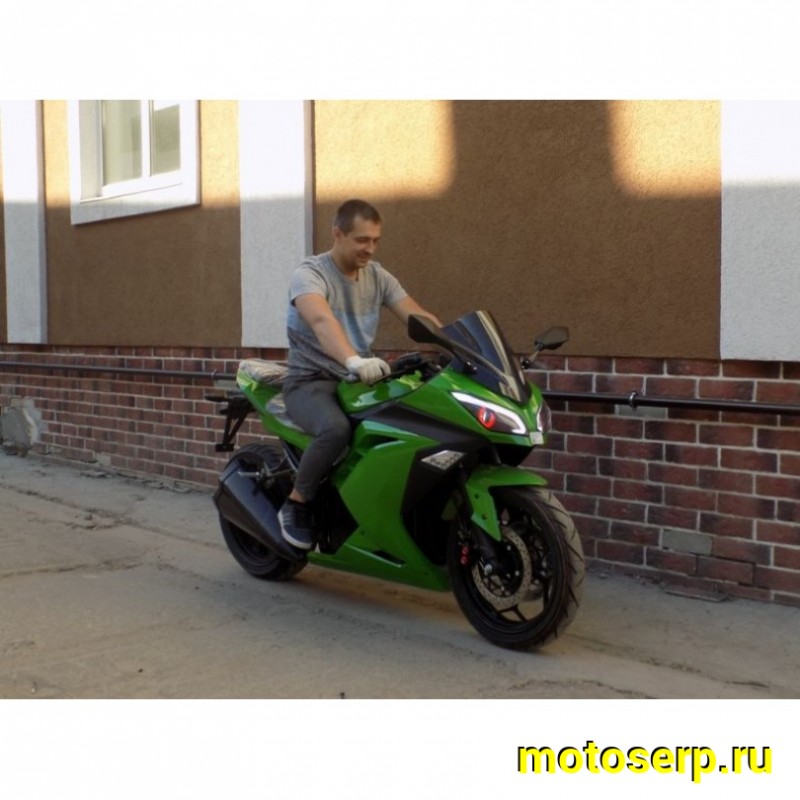 Купить  ====Электромотоцикл Kawasaki Ninja (Кавасаки Ниндзя) 3000W, Кислотные аккум, торм. диск./диск.,кол. 17"/17" (шт) (MOTO-SKUTER купить с доставкой по Москве и России, цена, технические характеристики, комплектация фото  - motoserp.ru