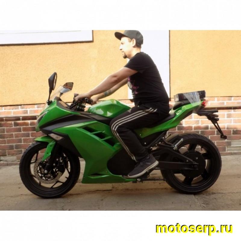 Купить  ====Электромотоцикл Kawasaki Ninja (Кавасаки Ниндзя) 3000W, Кислотные аккум, торм. диск./диск.,кол. 17"/17" (шт) (MOTO-SKUTER купить с доставкой по Москве и России, цена, технические характеристики, комплектация фото  - motoserp.ru