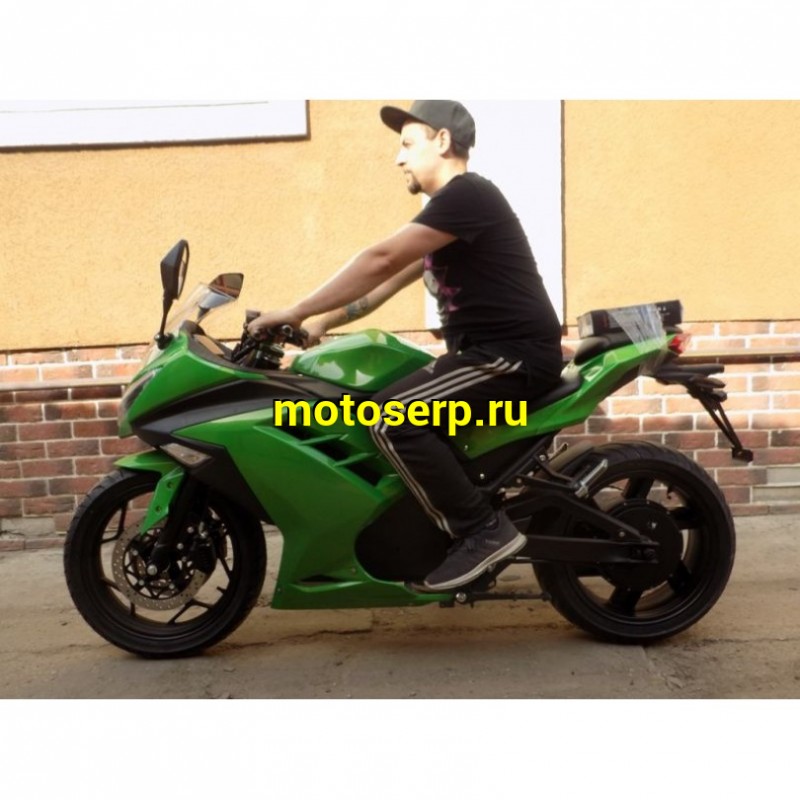 Купить  ====Электромотоцикл Kawasaki Ninja (Кавасаки Ниндзя) 3000W, Кислотные аккум, торм. диск./диск.,кол. 17"/17" (шт) (MOTO-SKUTER купить с доставкой по Москве и России, цена, технические характеристики, комплектация фото  - motoserp.ru