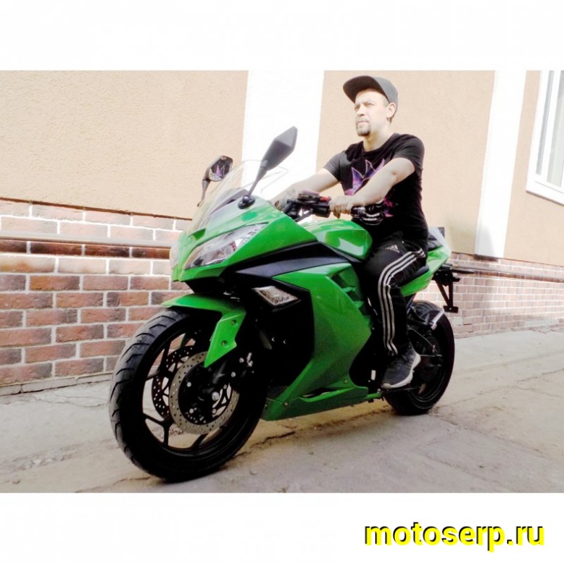 Купить  ====Электромотоцикл Kawasaki Ninja (Кавасаки Ниндзя) 3000W, Кислотные аккум, торм. диск./диск.,кол. 17"/17" (шт) (MOTO-SKUTER купить с доставкой по Москве и России, цена, технические характеристики, комплектация фото  - motoserp.ru