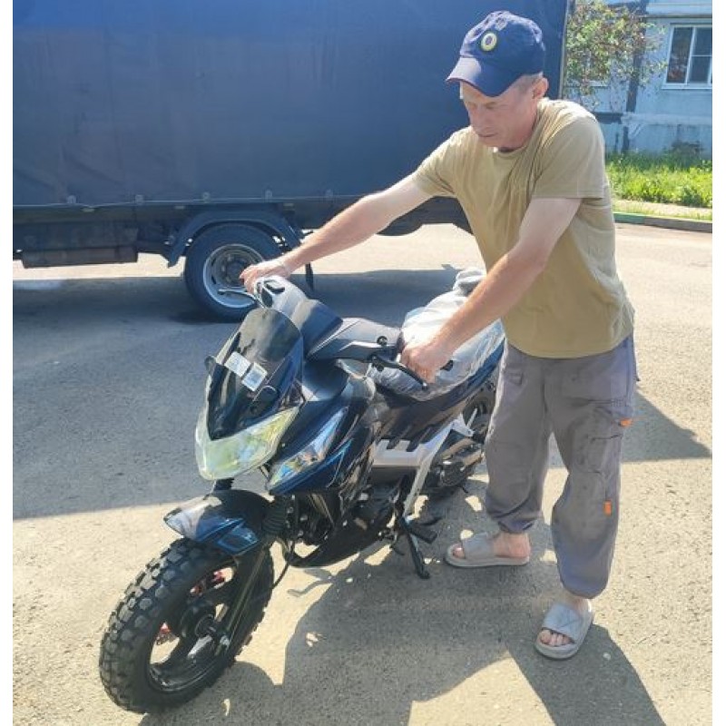 Купить  Мопед MM Storm INDIGO Cross 50 (Шторм-Кросс 50) МЕХАН. СЦЕПЛЕНИЕ 4Т; 50сс; кол. 13"лит; передн диск/задн.барабан.тормоз (шт) 01250 (MM 38055 купить с доставкой по Москве и России, цена, технические характеристики, комплектация фото  - motoserp.ru