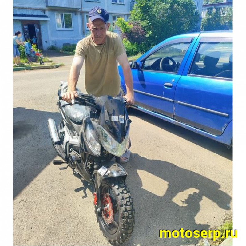 Купить  Мопед MM Storm INDIGO Cross 50 (Шторм-Кросс 50) МЕХАН. СЦЕПЛЕНИЕ 4Т; 50сс; кол. 13"лит; передн диск/задн.барабан.тормоз (шт) 01250 (MM 38055 купить с доставкой по Москве и России, цена, технические характеристики, комплектация фото  - motoserp.ru