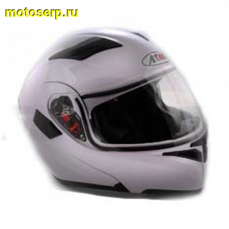 Купить  Шлем трансформер (модуляр) Ataki FF902 Solid  белый глянцевый р-р L (шт) (SM 598-5394 купить с доставкой по Москве и России, цена, технические характеристики, комплектация фото  - motoserp.ru