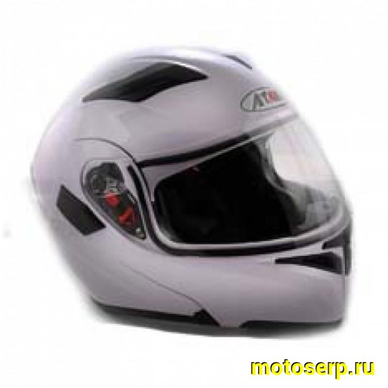 Купить  Шлем трансформер (модуляр) Ataki FF902 Solid  белый глянцевый р-р L (шт) (SM 598-5394 купить с доставкой по Москве и России, цена, технические характеристики, комплектация фото  - motoserp.ru