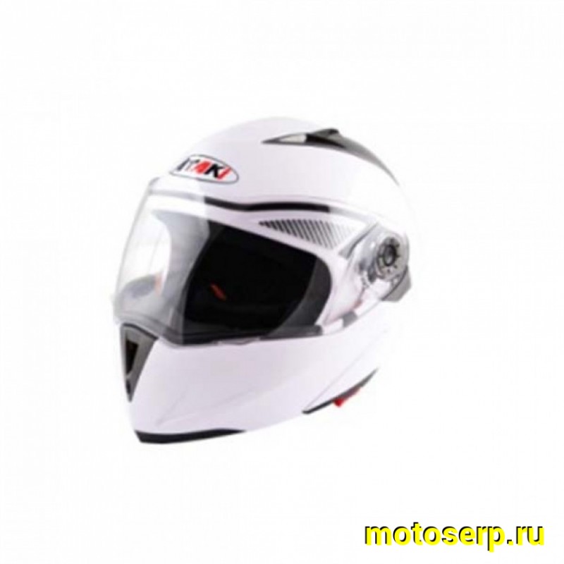 Купить  Шлем трансформер (модуляр) Ataki FF902 Solid  белый глянцевый р-р L (шт) (SM 598-5394 купить с доставкой по Москве и России, цена, технические характеристики, комплектация фото  - motoserp.ru