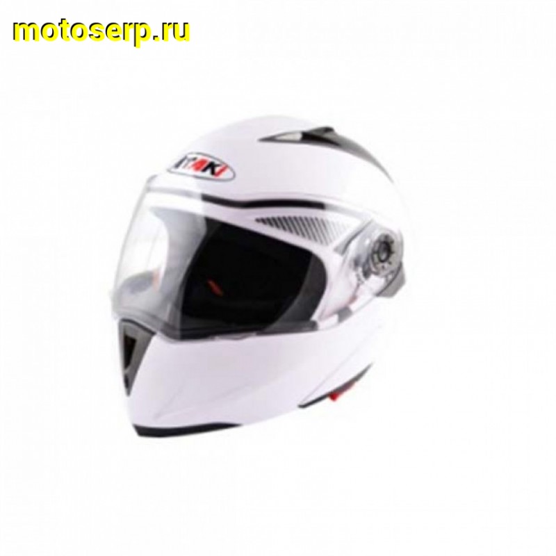 Купить  Шлем трансформер (модуляр) Ataki FF902 Solid  белый глянцевый р-р L (шт) (SM 598-5394 купить с доставкой по Москве и России, цена, технические характеристики, комплектация фото  - motoserp.ru