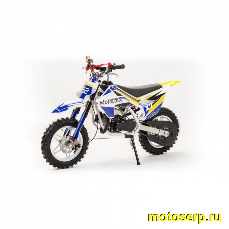 Купить  Питбайк Motoland XT50 минимото, миникросс ДЕТСКИЙ, 2Т, 50сс, руч. старт, кол. 10/10", 2.7 л.с (шт) (ML 11402 купить с доставкой по Москве и России, цена, технические характеристики, комплектация фото  - motoserp.ru