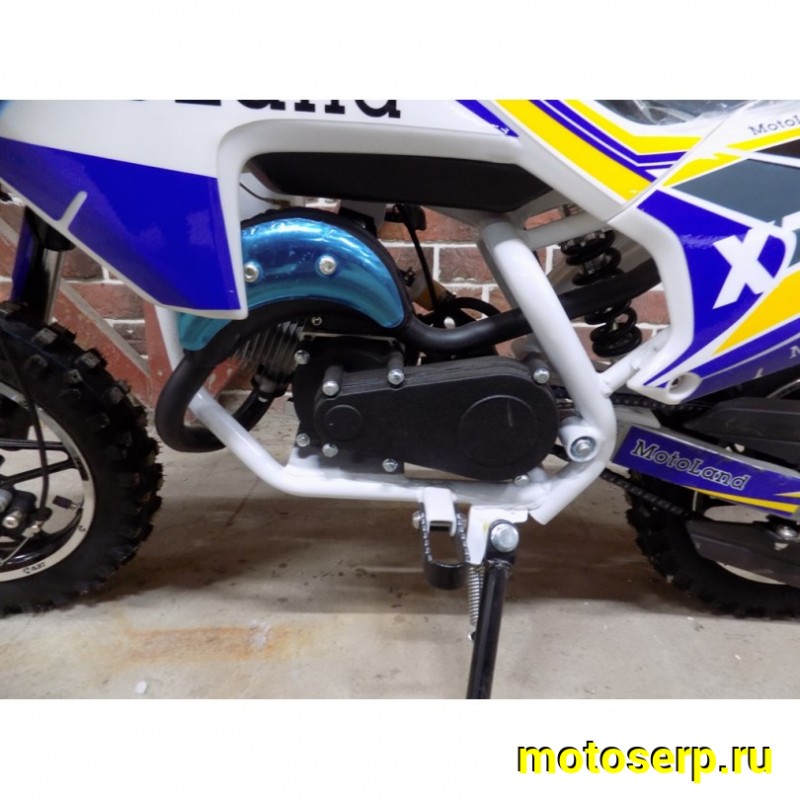 Купить  Питбайк Motoland XT50 минимото, миникросс ДЕТСКИЙ, 2Т, 50сс, руч. старт, кол. 10/10", 2.7 л.с (шт) (ML 11402 купить с доставкой по Москве и России, цена, технические характеристики, комплектация фото  - motoserp.ru