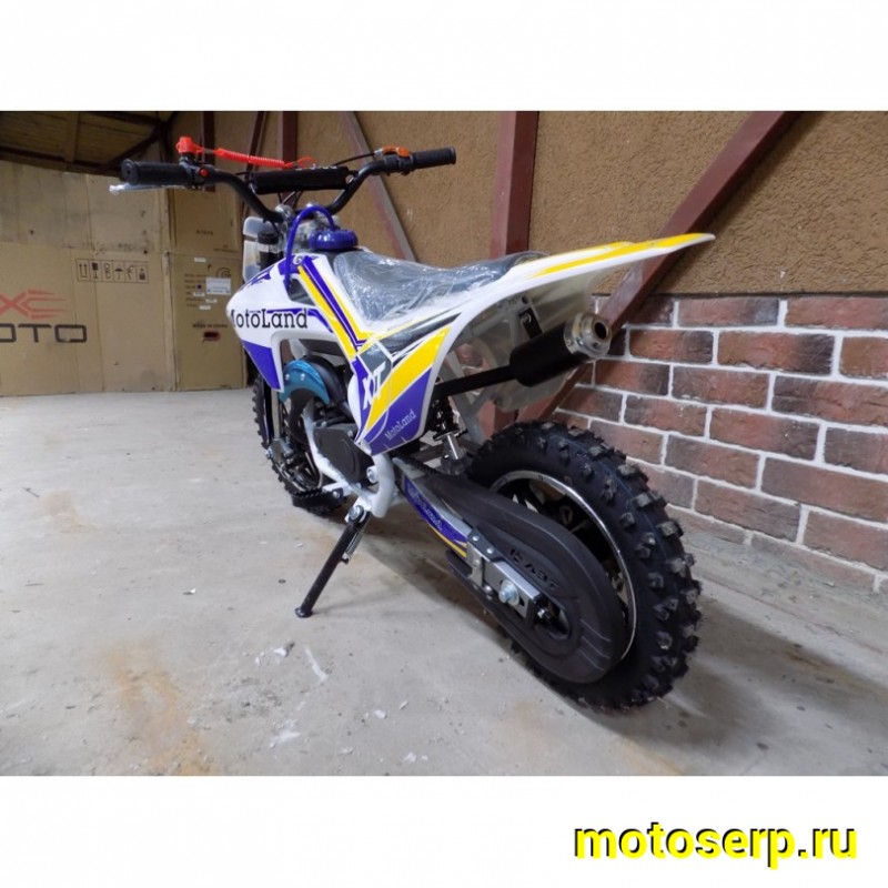 Купить  Питбайк Motoland XT50 минимото, миникросс ДЕТСКИЙ, 2Т, 50сс, руч. старт, кол. 10/10", 2.7 л.с (шт) (ML 11402 купить с доставкой по Москве и России, цена, технические характеристики, комплектация фото  - motoserp.ru