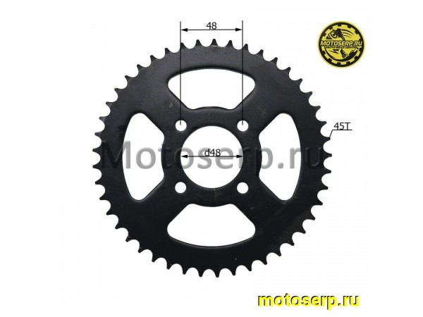 Купить  Звезда ведомая голая (венец) (428-45) (428-45T D-48mm, 4x48mm) ATV125 FOX и др. (шт) (ML 10215 (TATA 800001000 купить с доставкой по Москве и России, цена, технические характеристики, комплектация фото  - motoserp.ru