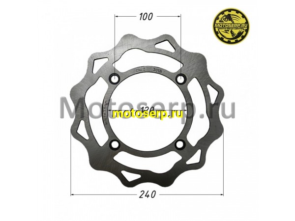 Купить  Диск тормозной передний (240x120) (отв:4x100) Suzuki Dr 200 /Baltmotors 59411QMN200 (шт) (BL купить с доставкой по Москве и России, цена, технические характеристики, комплектация фото  - motoserp.ru