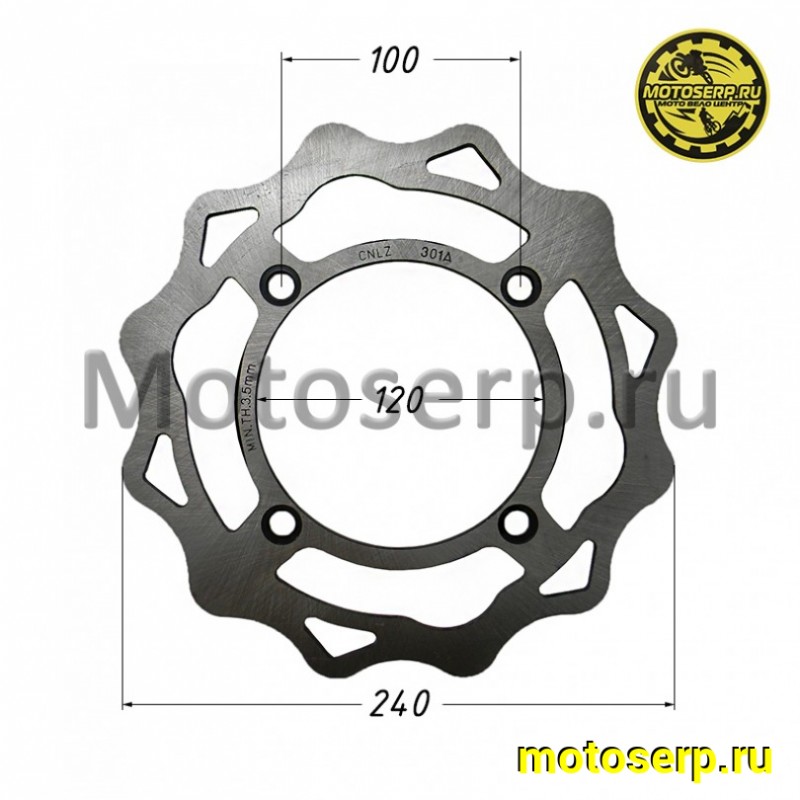 Купить  Диск тормозной передний (240x120) (отв:4x100) Suzuki Dr 200 /Baltmotors 59411QMN200 (шт) (BL купить с доставкой по Москве и России, цена, технические характеристики, комплектация фото  - motoserp.ru