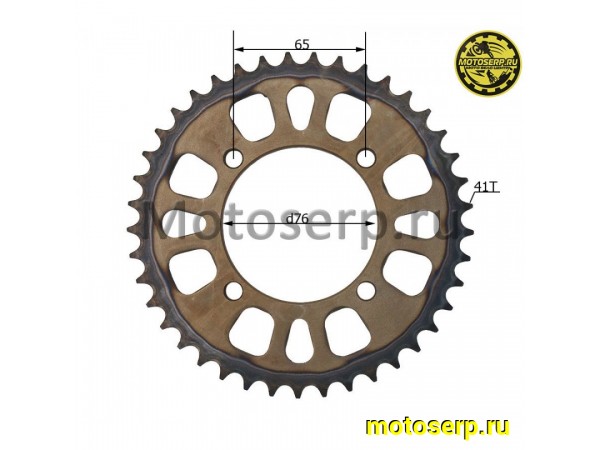 Купить  Звезда ведомая голая (венец) (428-41) (428-41T D-76mm, 4x65mm) TTR125,  BSE PH10-125 и др. (шт) (SM 687-7246 купить с доставкой по Москве и России, цена, технические характеристики, комплектация фото  - motoserp.ru