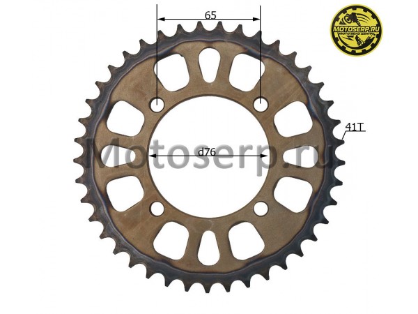 Купить  Звезда ведомая голая (венец) (428-41) (428-41T D-76mm, 4x65mm) TTR125,  BSE PH10-125 и др. (шт) (SM 687-7246 купить с доставкой по Москве и России, цена, технические характеристики, комплектация фото  - motoserp.ru