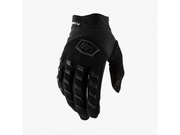 Купить  Перчатки 100% Airmatic Glove Black/Charcoal M 2025 (10000-00001) (пар) (Fox УТ-00022166 купить с доставкой по Москве и России, цена, технические характеристики, комплектация фото  - motoserp.ru