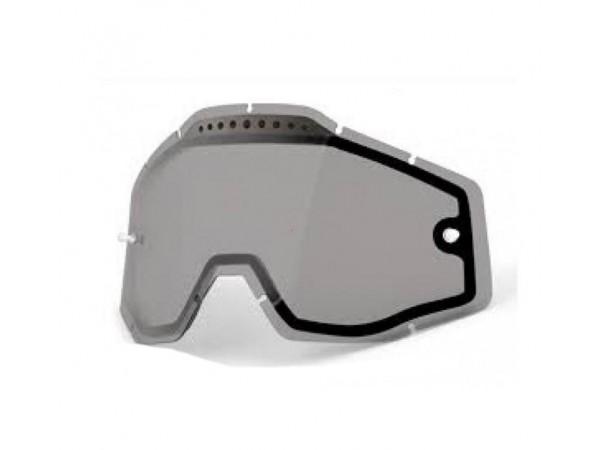 Купить  Стекло для очков сменное (линза) 100% Racecraft/Accuri/Strata Vented Dual Pane Lens Anti-Fog Smoke (51006-007-02) (шт) (Fox Н29807 купить с доставкой по Москве и России, цена, технические характеристики, комплектация фото  - motoserp.ru