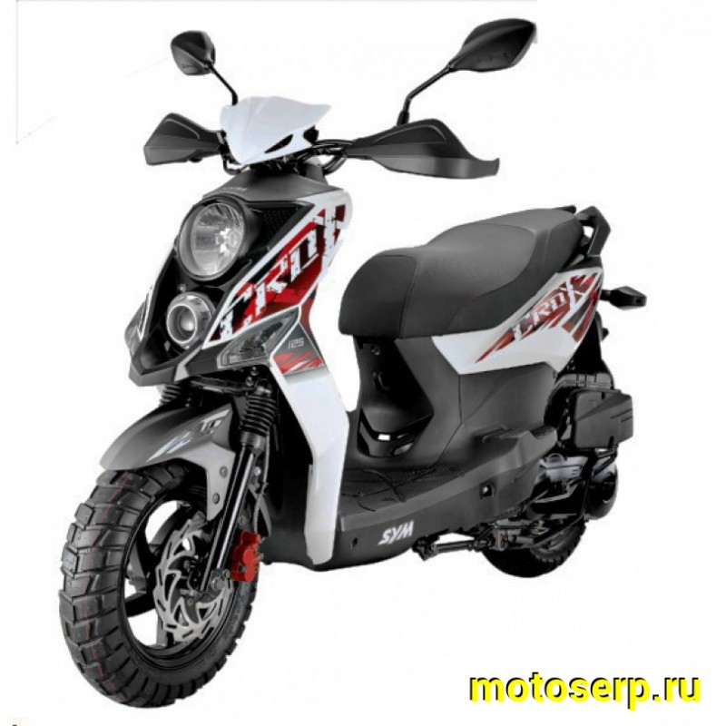 Купить  ====Скутер SYM CROX 125 Белый 4Т, 125сс, литые кол.12"/12",  диск./бараб, внедор. резина. (шт) купить с доставкой по Москве и России, цена, технические характеристики, комплектация фото  - motoserp.ru