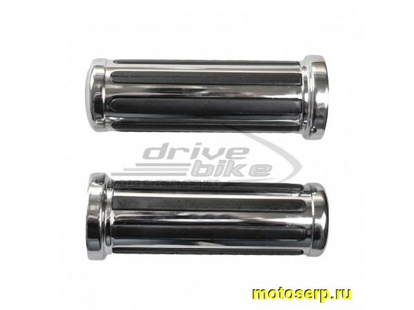 Купить  ====Ручки руля (грипсы) EMGO BUFFALO 24-28мм/130мм, цвет Хром 11-02863 (комп) (0 купить с доставкой по Москве и России, цена, технические характеристики, комплектация фото  - motoserp.ru
