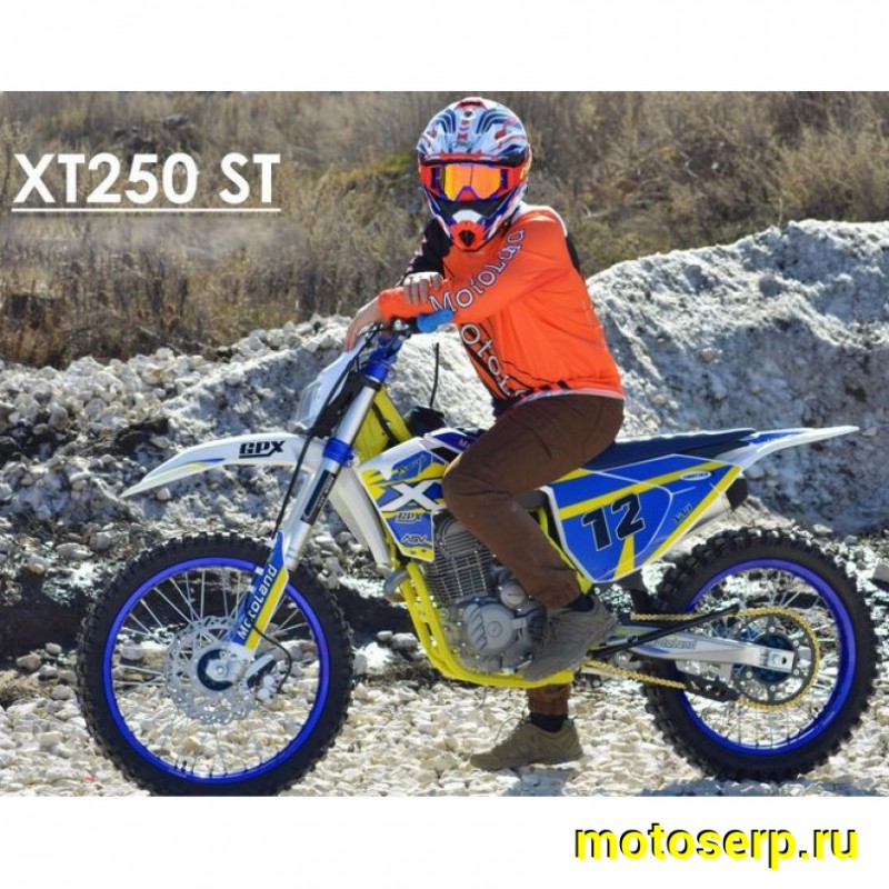 Купить  ====Мотоцикл Кросс/Эндуро Motoland XT250ST 19" (реплика Husqvarna-250), (спортинв) 21/19, 172FMM, 250сс, 4Т, 5 пер., возд.охл (Бер) (шт) (ML 12289 купить с доставкой по Москве и России, цена, технические характеристики, комплектация фото  - motoserp.ru