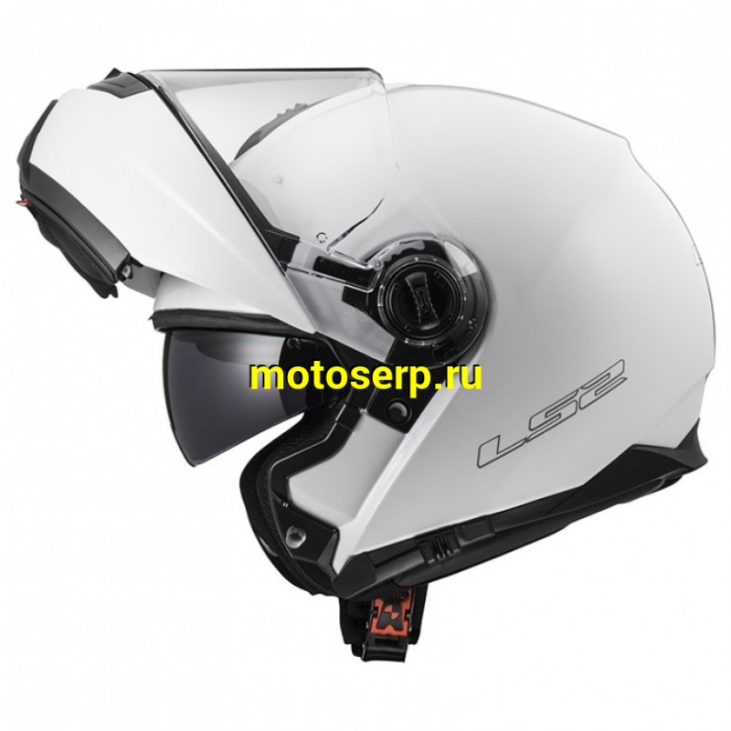 Купить  Шлем трансформер (модуляр) LS2 FF325 STROBE GLOSS WHITE (шт) (LS2 купить с доставкой по Москве и России, цена, технические характеристики, комплектация фото  - motoserp.ru