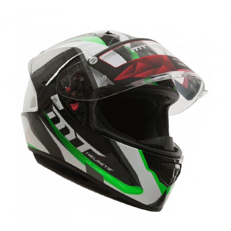 Купить  Шлем закрытый MT STINGER SPIKE Gloss Metallic Black White Fluo Green (XXL) интеграл (шт) (Мир 48012 купить с доставкой по Москве и России, цена, технические характеристики, комплектация фото  - motoserp.ru