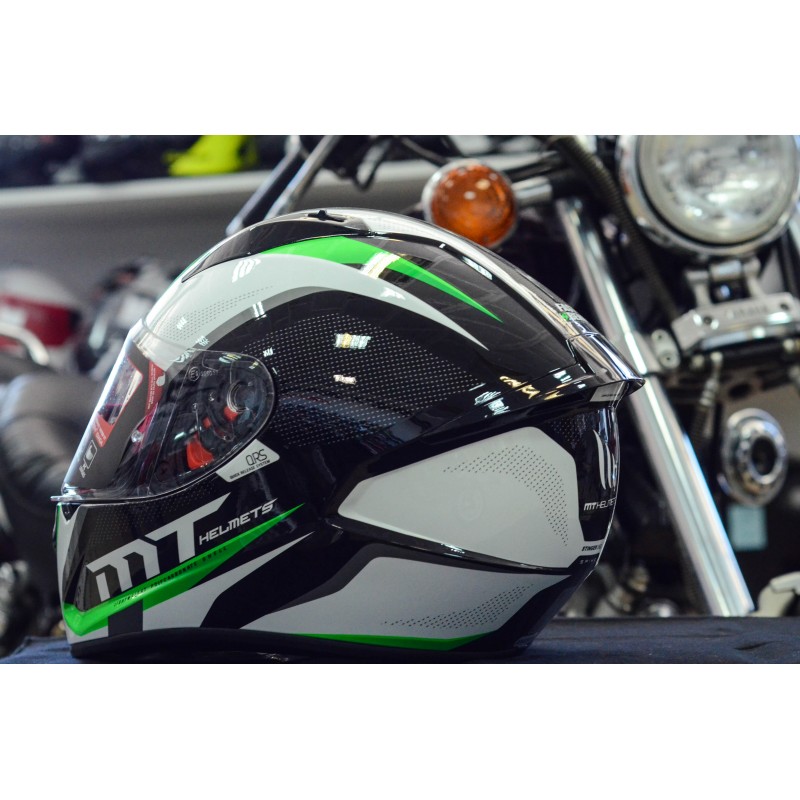 Купить  Шлем закрытый MT STINGER SPIKE Gloss Metallic Black White Fluo Green (XXL) интеграл (шт) (Мир 48012 купить с доставкой по Москве и России, цена, технические характеристики, комплектация фото  - motoserp.ru