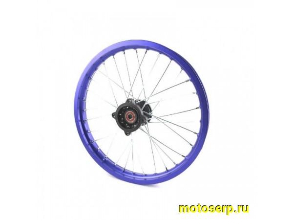 Купить  Колесо 17" переднее (диск колеса) спицованное 1.6/1.8 -17" (ось 15мм) TTR125, KAYO, BSE PH10-125 (аллюминий, синий обод) (шт) (SM 797-4373 купить с доставкой по Москве и России, цена, технические характеристики, комплектация фото  - motoserp.ru