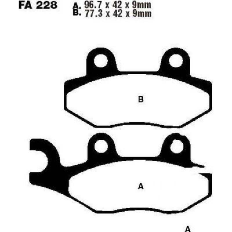 Купить  Колодки тормозные EBC SFA228 SUZUKI AN250/400 SKYWAVE (пар) (JP  купить с доставкой по Москве и России, цена, технические характеристики, комплектация фото  - motoserp.ru