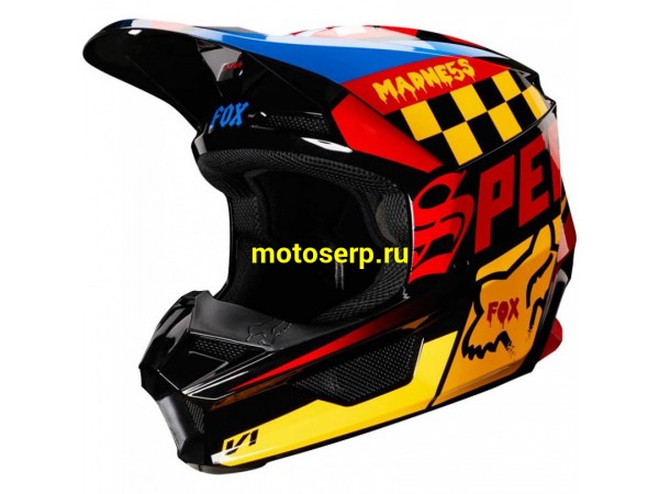 Купить  Шлем Кросс Fox V1 Czar Helmet Black/Yellow XL 61-62 (21778-019-XL) 1450гр (шт) (0 купить с доставкой по Москве и России, цена, технические характеристики, комплектация фото  - motoserp.ru