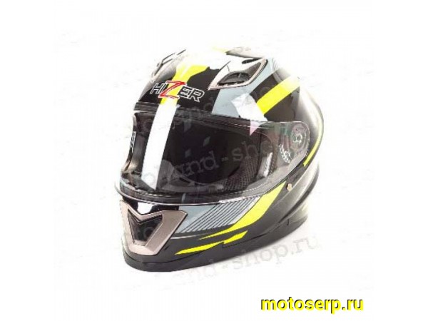 Купить  Шлем закрытый HIZER B562 (M) #1 black/yellow (шт) (ML 11496 купить с доставкой по Москве и России, цена, технические характеристики, комплектация фото  - motoserp.ru