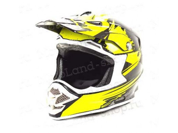 Купить  Шлем Кросс HIZER B6195 (L) #2 black/yellow 1350гр. (шт) (ML 11469 купить с доставкой по Москве и России, цена, технические характеристики, комплектация фото  - motoserp.ru