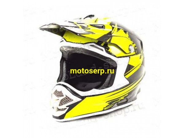 Купить  Шлем Кросс HIZER B6195 (M) #2 black/yellow 1350гр. (шт) (ML 11470 купить с доставкой по Москве и России, цена, технические характеристики, комплектация фото  - motoserp.ru
