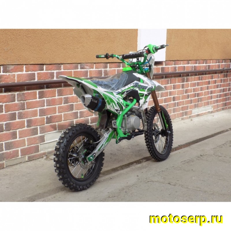 Купить  Питбайк Motoland APEX 140 (спортинв),4Т,140cc, возд-масл. охл., кикст., золотая цепь, регулир. подвеска, фара,моточасы,17"/14" (шт) (ML 9542 (0 купить с доставкой по Москве и России, цена, технические характеристики, комплектация фото  - motoserp.ru