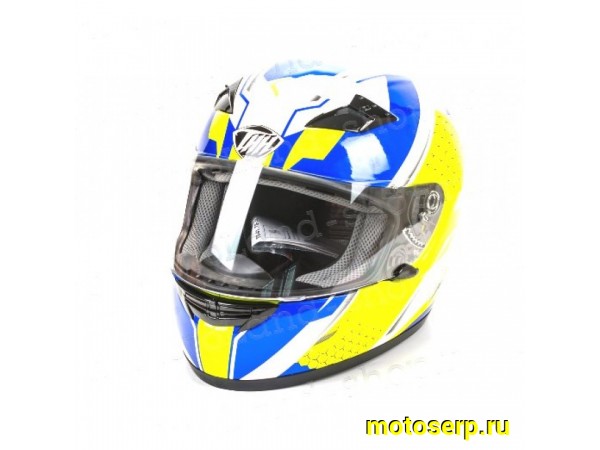 Купить  Шлем закрытый THH TS-39 PROJECT, цвет Желтый/Белый/Синий, Размер M  (шт) (0 купить с доставкой по Москве и России, цена, технические характеристики, комплектация фото  - motoserp.ru