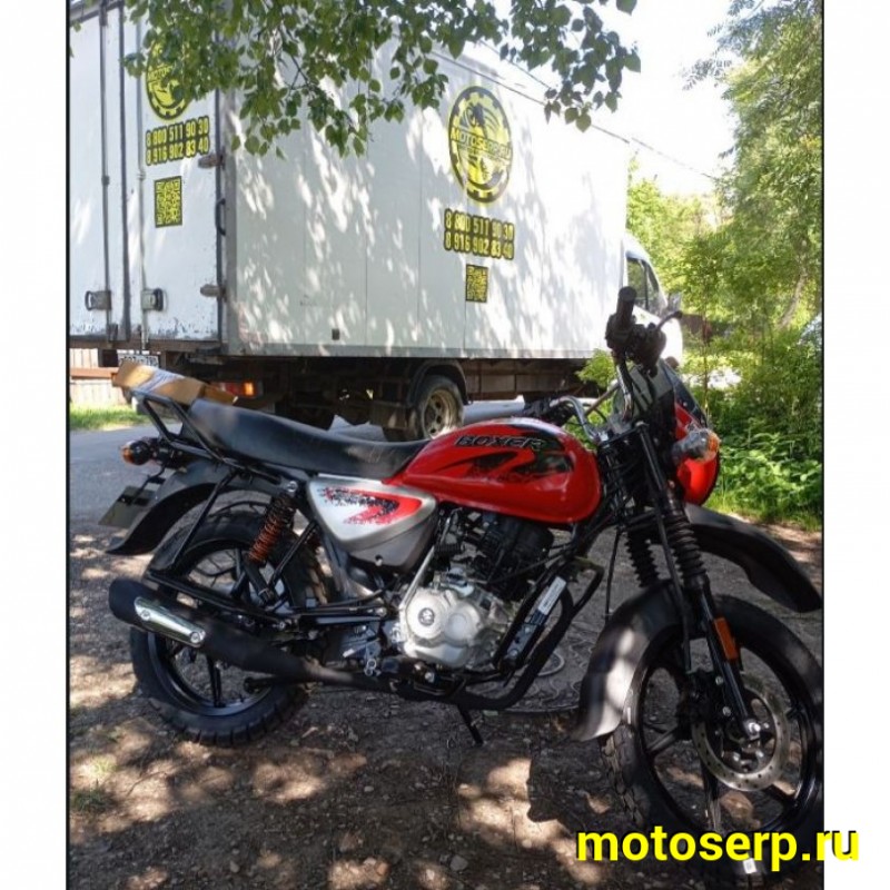 Купить  Мотоцикл BAJAJ BOXER BM 150 X (disk) 4хтакт., 144,8сс, 5 СТУПЕНЧАТАЯ КПП ,17"/17", возд. охлажд. (шт) купить с доставкой по Москве и России, цена, технические характеристики, комплектация фото  - motoserp.ru