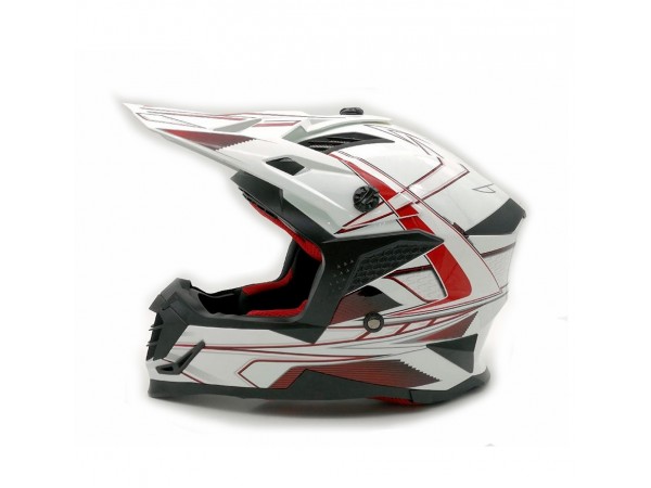 Купить  Шлем Кросс Ataki SC-16 Rift красный/белый глянцевый  р-р XS (шт) (0 купить с доставкой по Москве и России, цена, технические характеристики, комплектация фото  - motoserp.ru