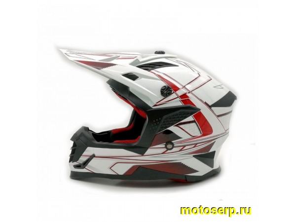 Купить  Шлем Кросс Ataki SC-16 Rift красный/белый глянцевый  р-р S (шт) (0 купить с доставкой по Москве и России, цена, технические характеристики, комплектация фото  - motoserp.ru