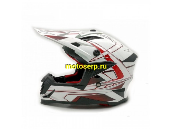 Купить  Шлем Кросс Ataki SC-16 Rift красный/белый глянцевый  р-р L (шт) (0 купить с доставкой по Москве и России, цена, технические характеристики, комплектация фото  - motoserp.ru