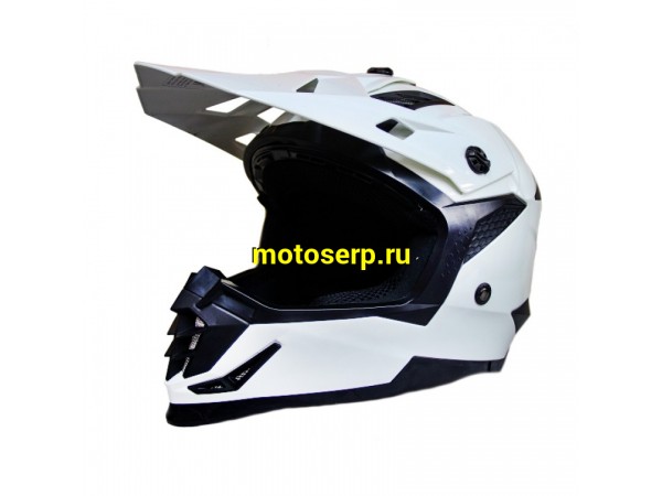 Купить  ====Шлем Кросс Ataki SC-16 Solid белый глянцевый  р-р S (шт) (0 купить с доставкой по Москве и России, цена, технические характеристики, комплектация фото  - motoserp.ru