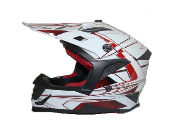 Купить  Шлем Кросс (Детский) Ataki SC-15 Rift Hi-Vis красный/белый глянцевый  р-р YS (шт) (SM 880-5264 купить с доставкой по Москве и России, цена, технические характеристики, комплектация фото  - motoserp.ru