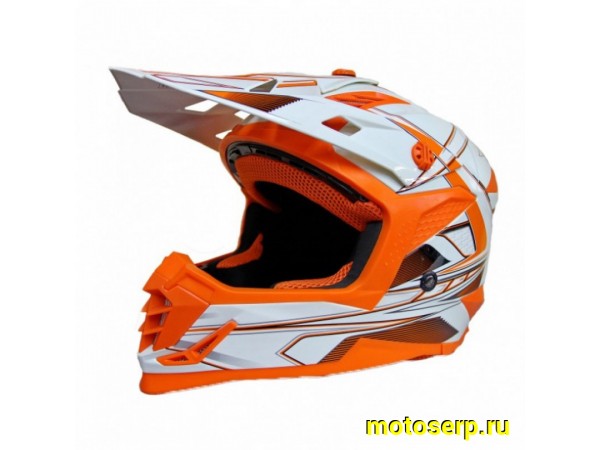 Купить  Шлем Кросс (Детский) Ataki SC-15 Rift Hi-Vis оранжевый/белый глянцевый  р-р YS (шт) (SM 880-3372 купить с доставкой по Москве и России, цена, технические характеристики, комплектация фото  - motoserp.ru