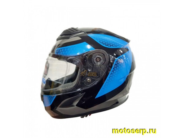 Купить  Шлем интеграл (Детский) Ataki SC-36 Scope , цвет синий/черный глянцевый  р-р YM (шт) (SM 825-5765 купить с доставкой по Москве и России, цена, технические характеристики, комплектация фото  - motoserp.ru